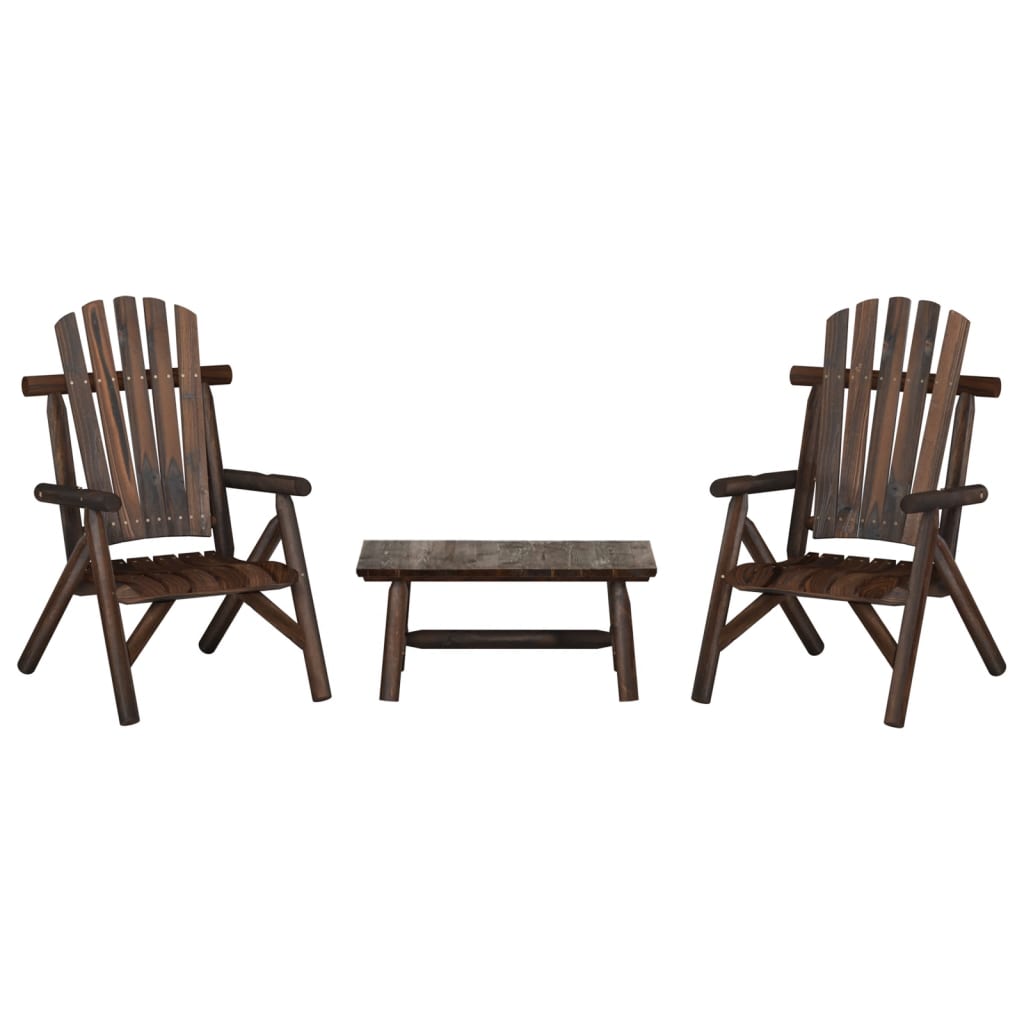vidaXL Set mobilier de grădină, 3 piese, lemn masiv de molid vidaXL Set mobilier de grădină, 3 piese, lemn masiv de molid