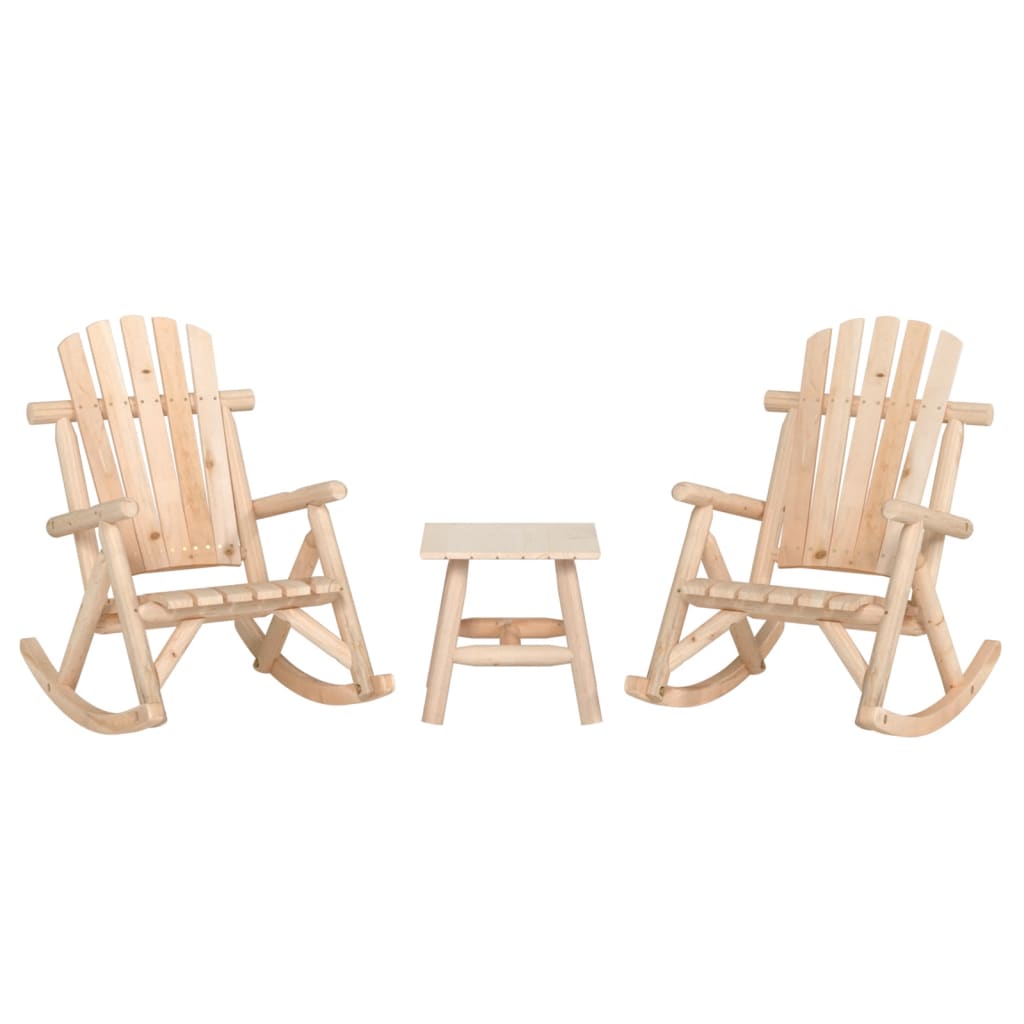 vidaXL Set mobilier de grădină, 3 piese, lemn masiv de molid vidaXL Set mobilier de grădină, 3 piese, lemn masiv de molid