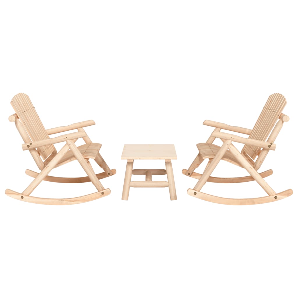 vidaXL Set mobilier de grădină, 3 piese, lemn masiv de molid vidaXL Set mobilier de grădină, 3 piese, lemn masiv de molid