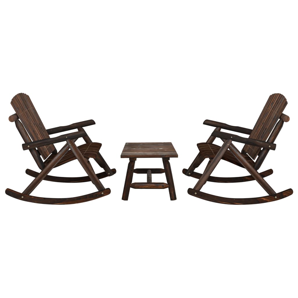 vidaXL Set mobilier de grădină, 3 piese, lemn masiv de molid vidaXL Set mobilier de grădină, 3 piese, lemn masiv de molid
