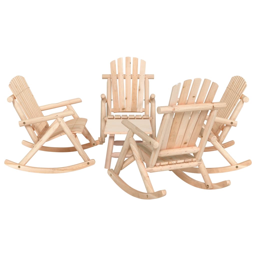 vidaXL Set mobilier de grădină, 5 piese, lemn masiv de molid vidaXL Set mobilier de grădină, 5 piese, lemn masiv de molid