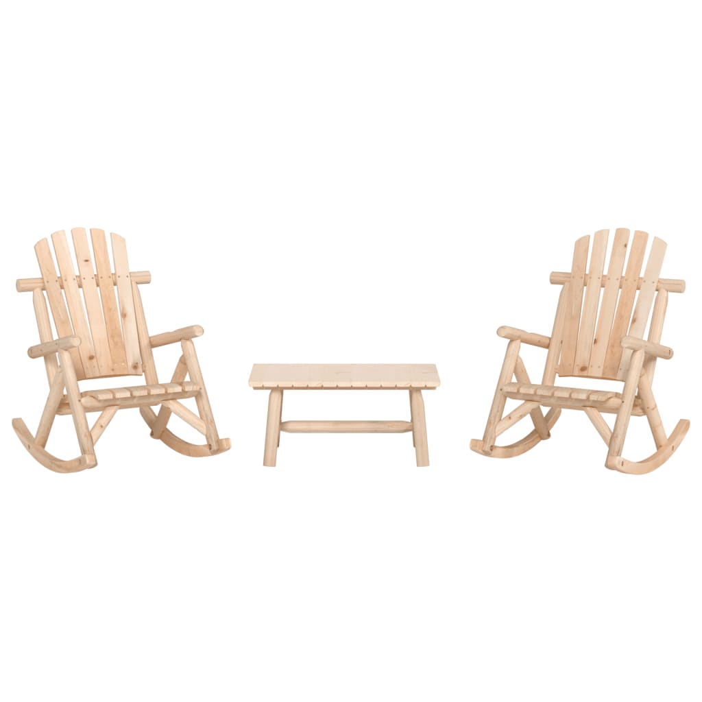 vidaXL Set mobilier de grădină, 3 piese, lemn masiv de molid vidaXL Set mobilier de grădină, 3 piese, lemn masiv de molid
