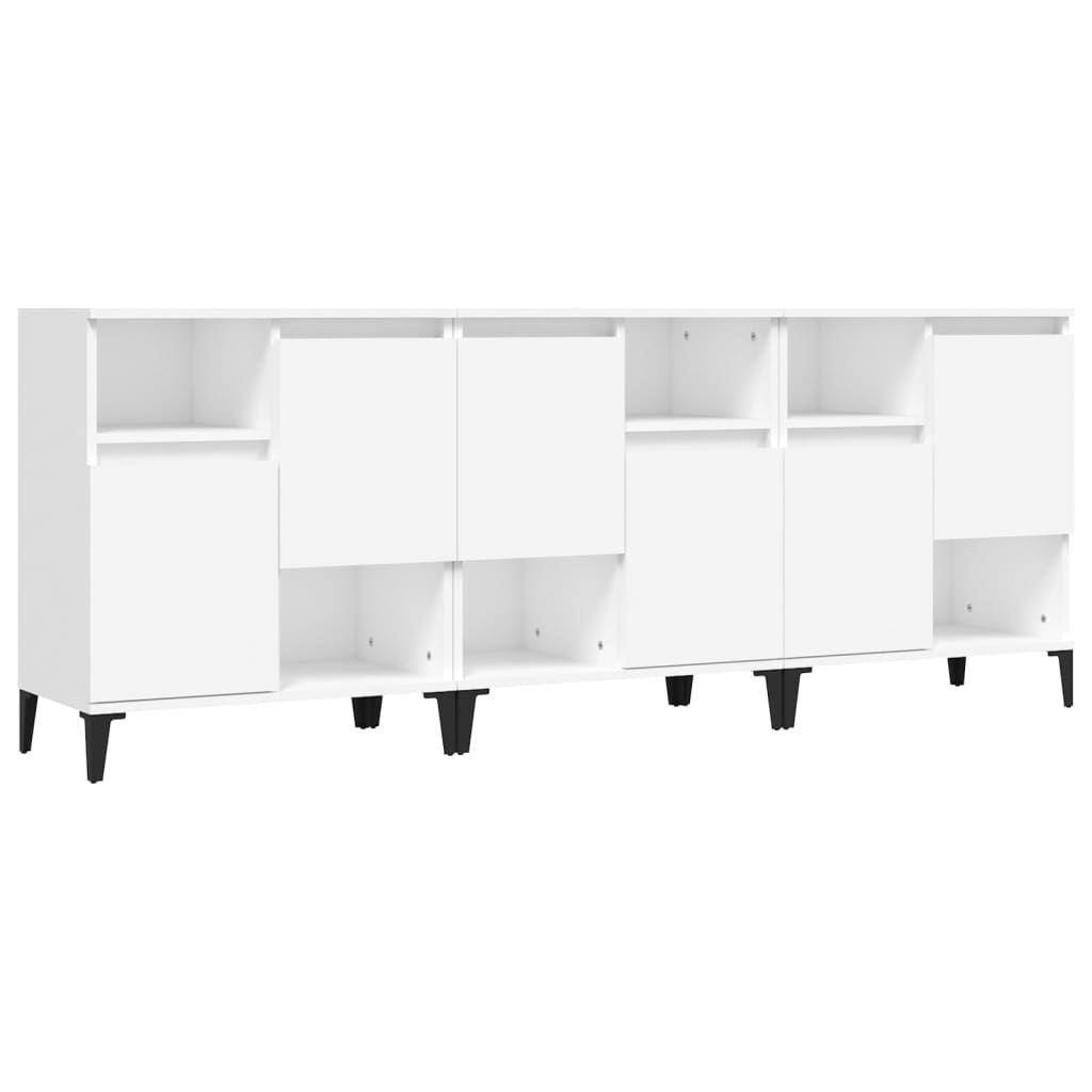 vidaXL Dulapuri, 3 buc, alb, 60x35x70 cm, lemn prelucrat vidaXL Dulapuri, 3 buc, alb, 60x35x70 cm, lemn prelucrat