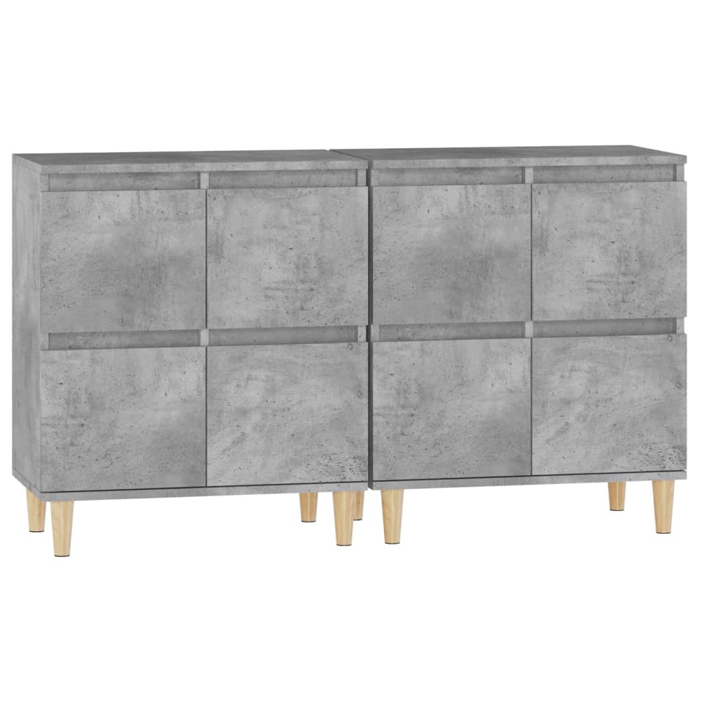 vidaXL Dulapuri, 2 buc, gri beton, 60x35x70 cm, lemn prelucrat