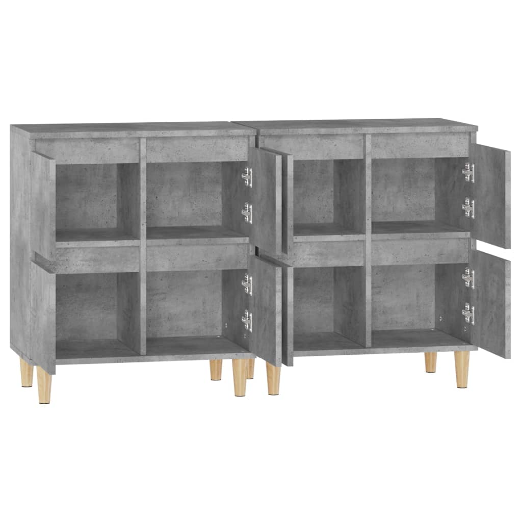 vidaXL Dulapuri, 2 buc, gri beton, 60x35x70 cm, lemn prelucrat
