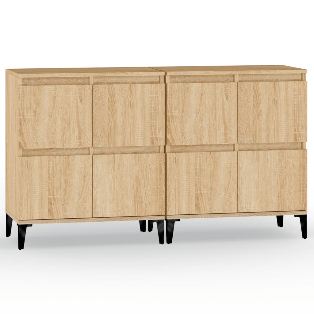vidaXL Dulapuri, 2 buc, stejar sonoma, 60x35x70 cm, lemn prelucrat