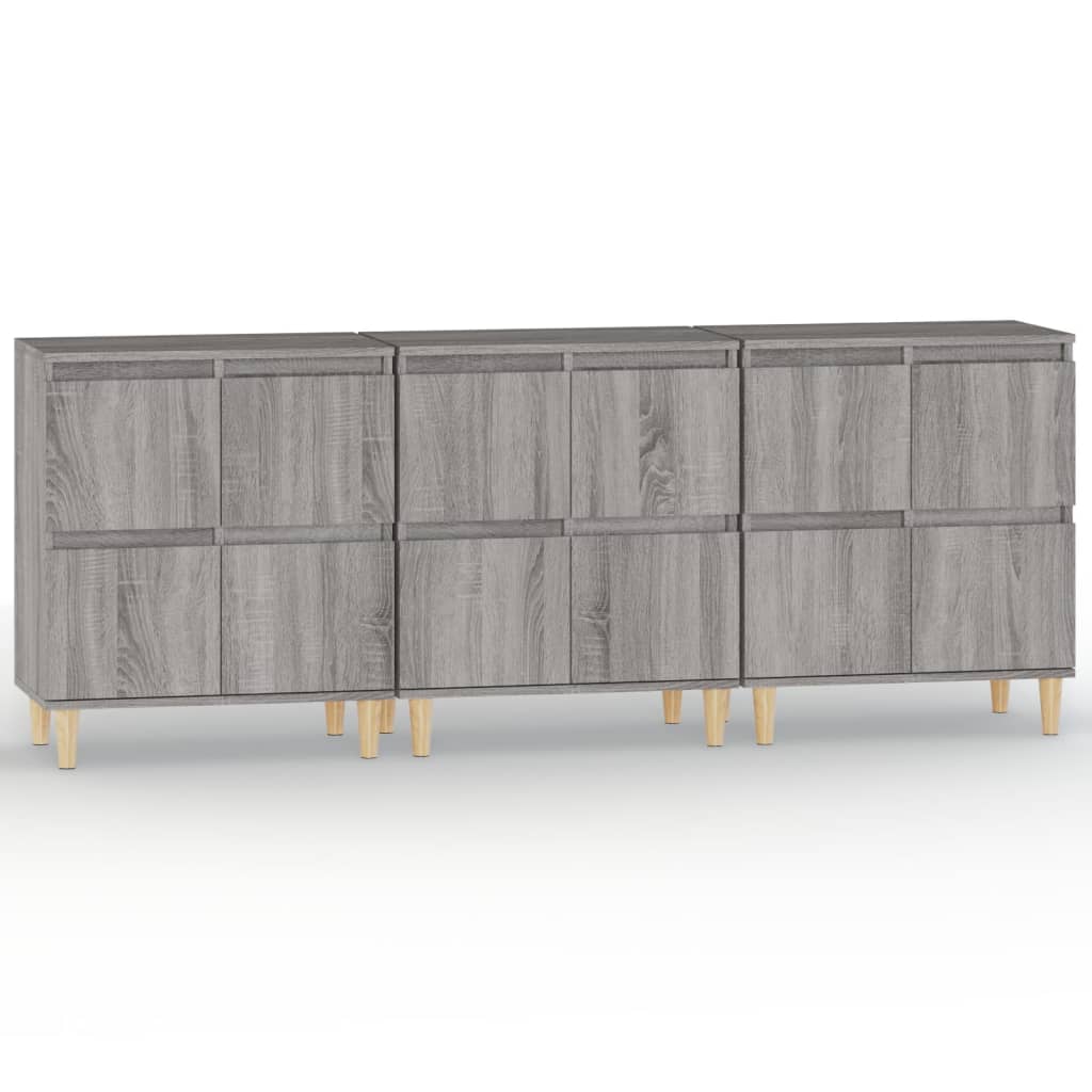 vidaXL Dulapuri, 3 buc, sonoma gri, 60x35x70 cm, lemn prelucrat vidaXL Dulapuri, 3 buc, sonoma gri, 60x35x70 cm, lemn prelucrat