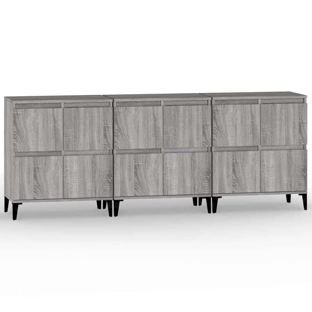 vidaXL Dulapuri, 3 buc, sonoma gri, 60x35x70 cm, lemn prelucrat vidaXL Dulapuri, 3 buc, sonoma gri, 60x35x70 cm, lemn prelucrat