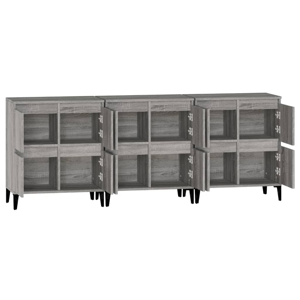 vidaXL Dulapuri, 3 buc, sonoma gri, 60x35x70 cm, lemn prelucrat vidaXL Dulapuri, 3 buc, sonoma gri, 60x35x70 cm, lemn prelucrat