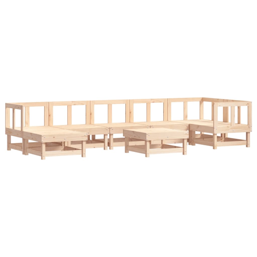 vidaXL Set mobilier de grădină cu perne, 8 piese, lemn masiv vidaXL Set mobilier de grădină cu perne, 8 piese, lemn masiv