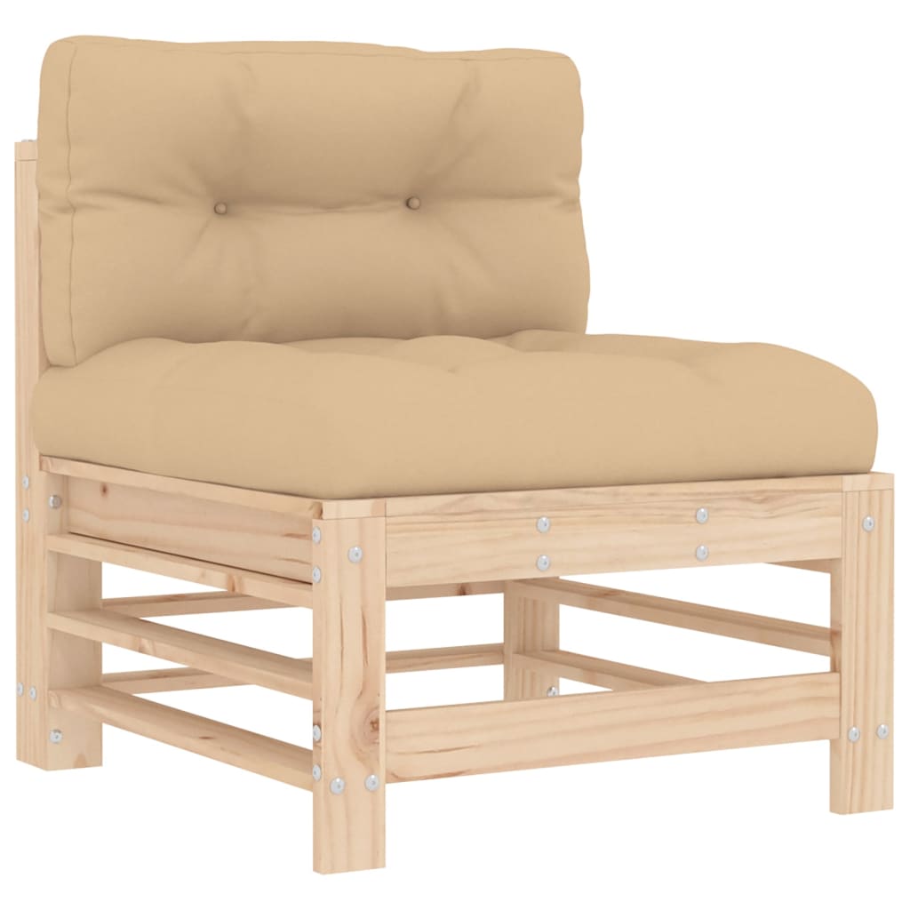 vidaXL Set mobilier de grădină cu perne, 8 piese, lemn masiv vidaXL Set mobilier de grădină cu perne, 8 piese, lemn masiv
