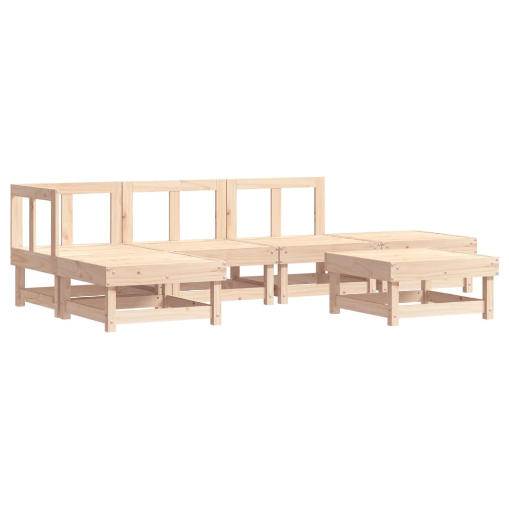 vidaXL Set mobilier relaxare de grădină & perne 6 piese lemn masiv pin