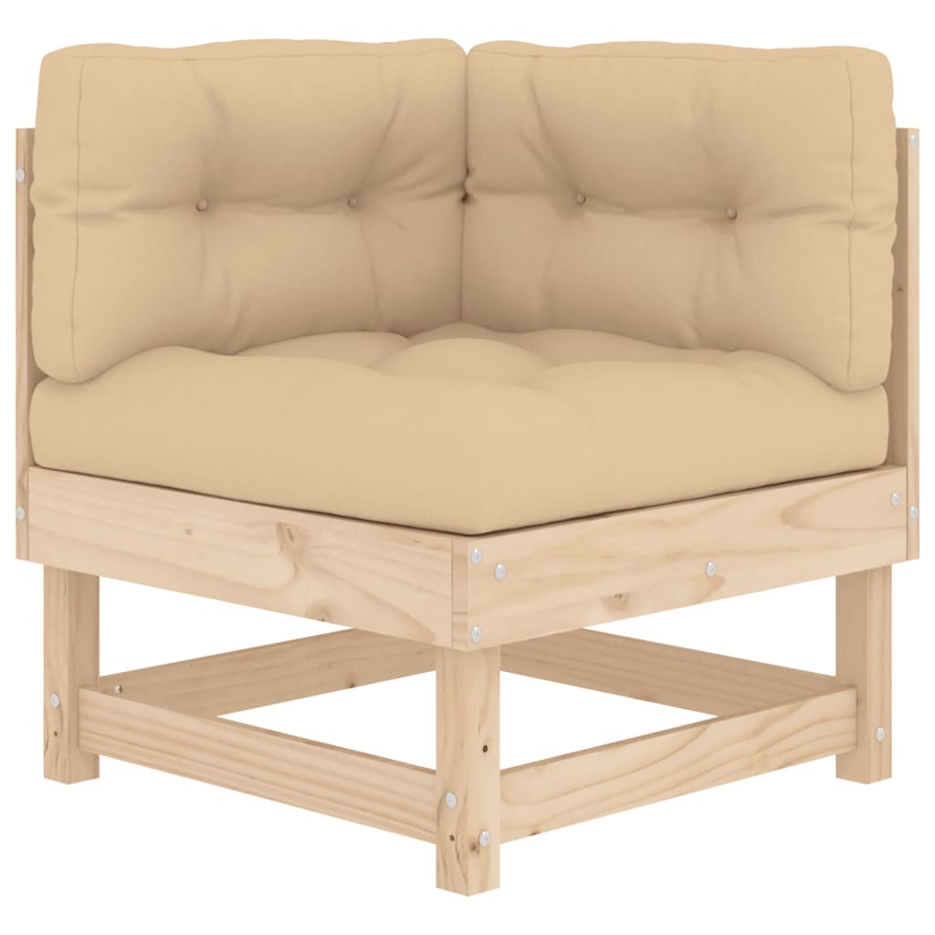 vidaXL Set mobilier relaxare de grădină & perne 6 piese lemn masiv pin
