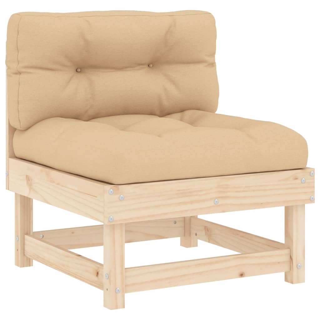 vidaXL Set mobilier relaxare de grădină & perne 6 piese lemn masiv pin vidaXL Set mobilier relaxare de grădină & perne 6 piese lemn masiv pin