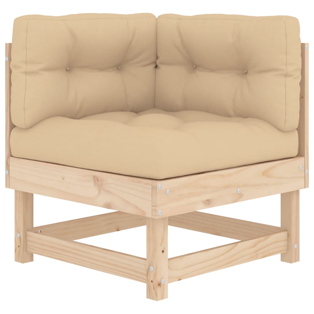 vidaXL Set mobilier relaxare de grădină & perne 6 piese lemn masiv pin vidaXL Set mobilier relaxare de grădină & perne 6 piese lemn masiv pin