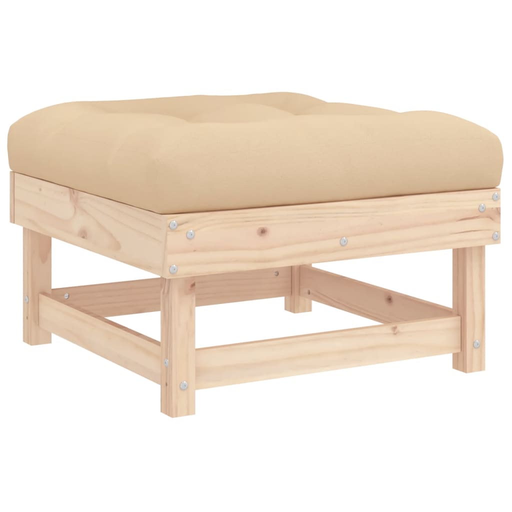 vidaXL Set mobilier relaxare de grădină & perne 6 piese lemn masiv pin vidaXL Set mobilier relaxare de grădină & perne 6 piese lemn masiv pin