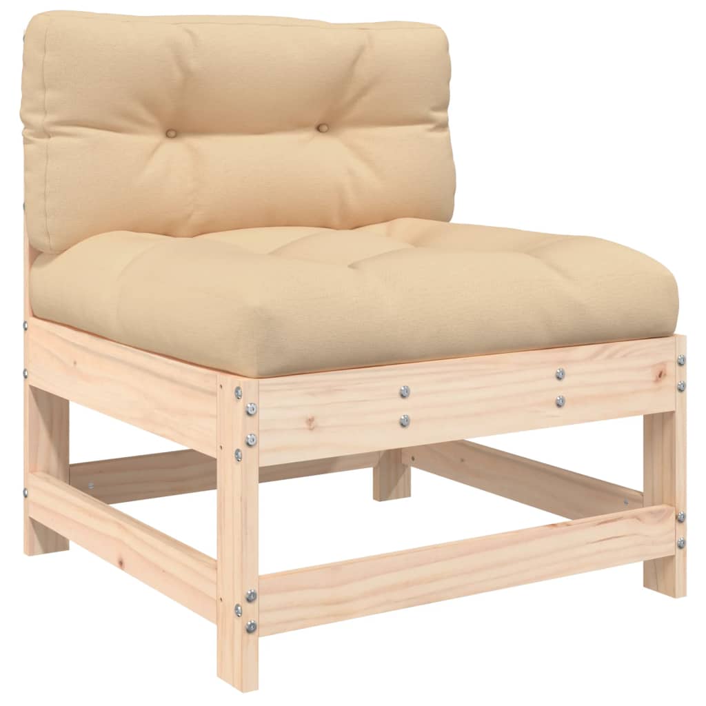vidaXL Set mobilier relaxare de grădină & perne 6 piese lemn masiv pin vidaXL Set mobilier relaxare de grădină & perne 6 piese lemn masiv pin