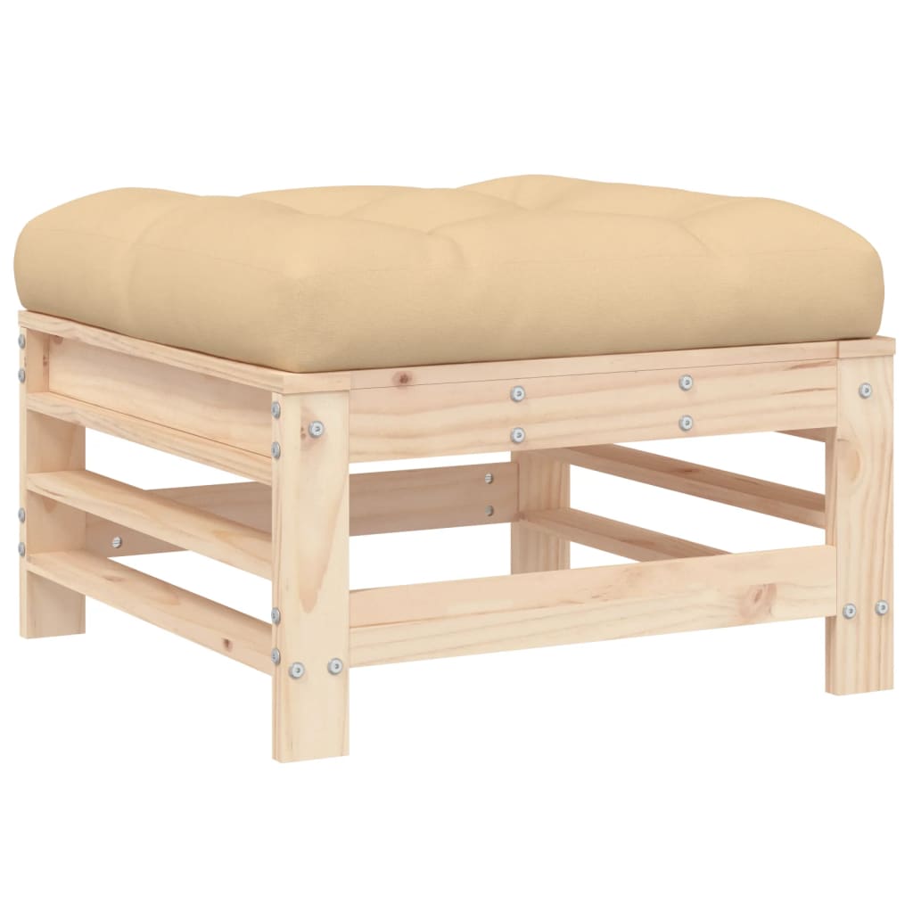 vidaXL Set mobilier relaxare de grădină & perne 6 piese lemn masiv pin vidaXL Set mobilier relaxare de grădină & perne 6 piese lemn masiv pin