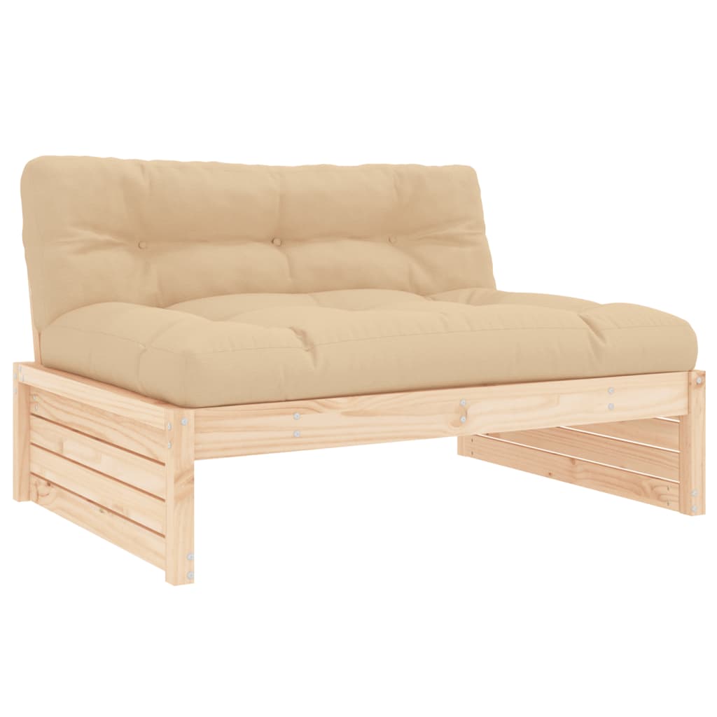 vidaXL Set mobilier relaxare de grădină & perne 6 piese lemn masiv pin vidaXL Set mobilier relaxare de grădină & perne 6 piese lemn masiv pin