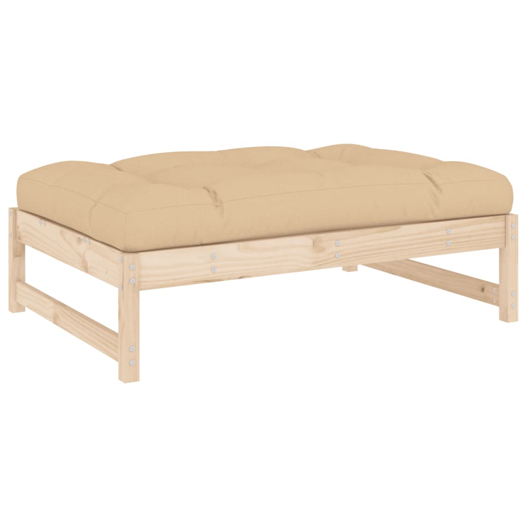 vidaXL Set mobilier relaxare de grădină & perne 6 piese lemn masiv pin vidaXL Set mobilier relaxare de grădină & perne 6 piese lemn masiv pin
