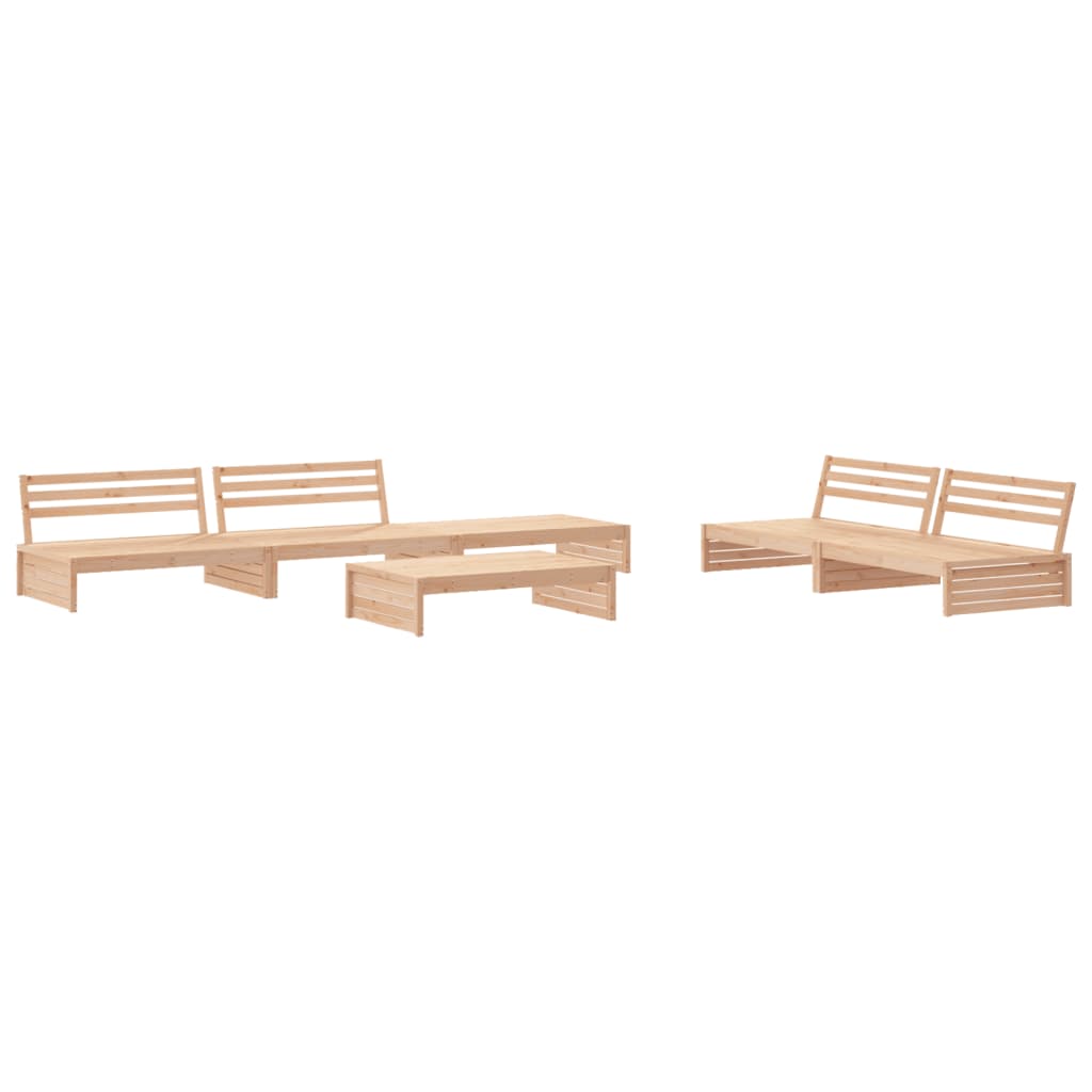 vidaXL Set mobilier relaxare de grădină & perne 6 piese lemn masiv pin vidaXL Set mobilier relaxare de grădină & perne 6 piese lemn masiv pin