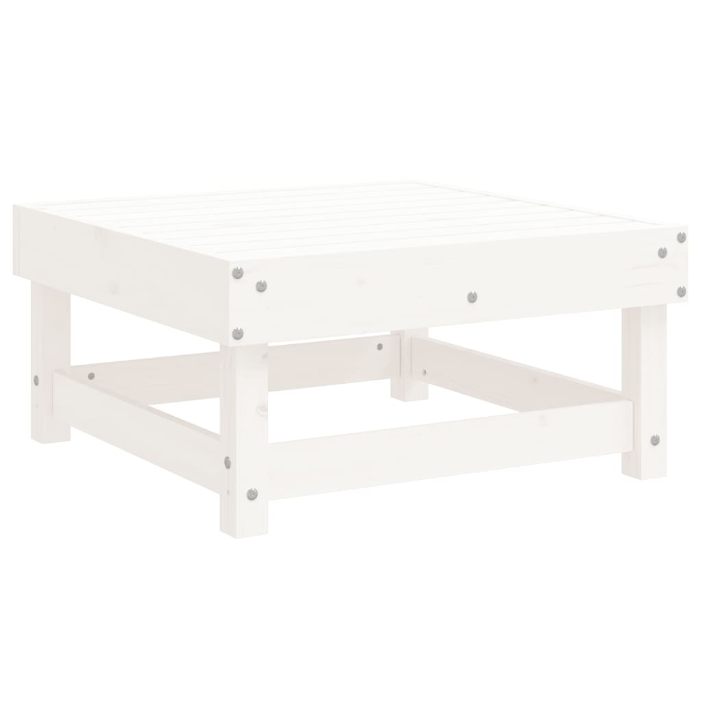 vidaXL Set mobilier relaxare de grădină 5 piese alb lemn masiv de pin vidaXL Set mobilier relaxare de grădină 5 piese alb lemn masiv de pin