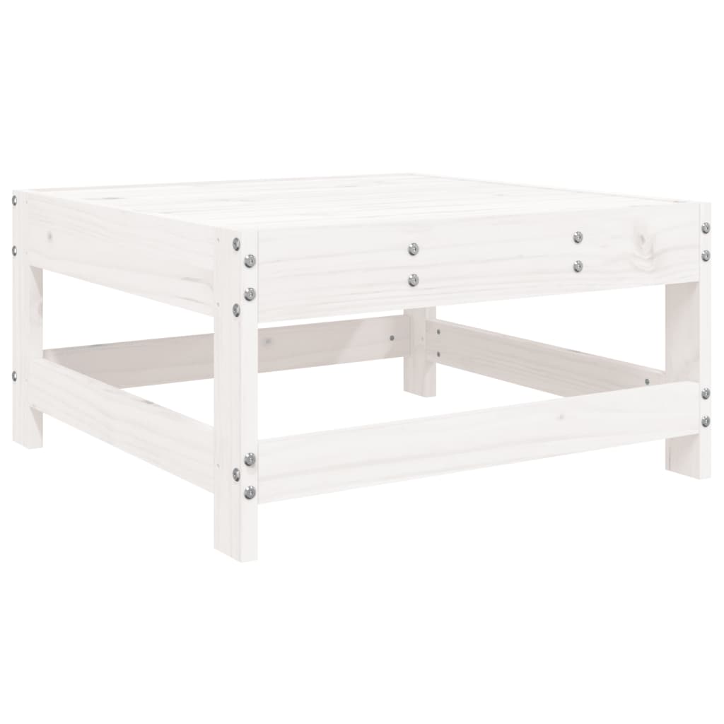 vidaXL Set mobilier relaxare de grădină 5 piese alb lemn masiv de pin vidaXL Set mobilier relaxare de grădină 5 piese alb lemn masiv de pin