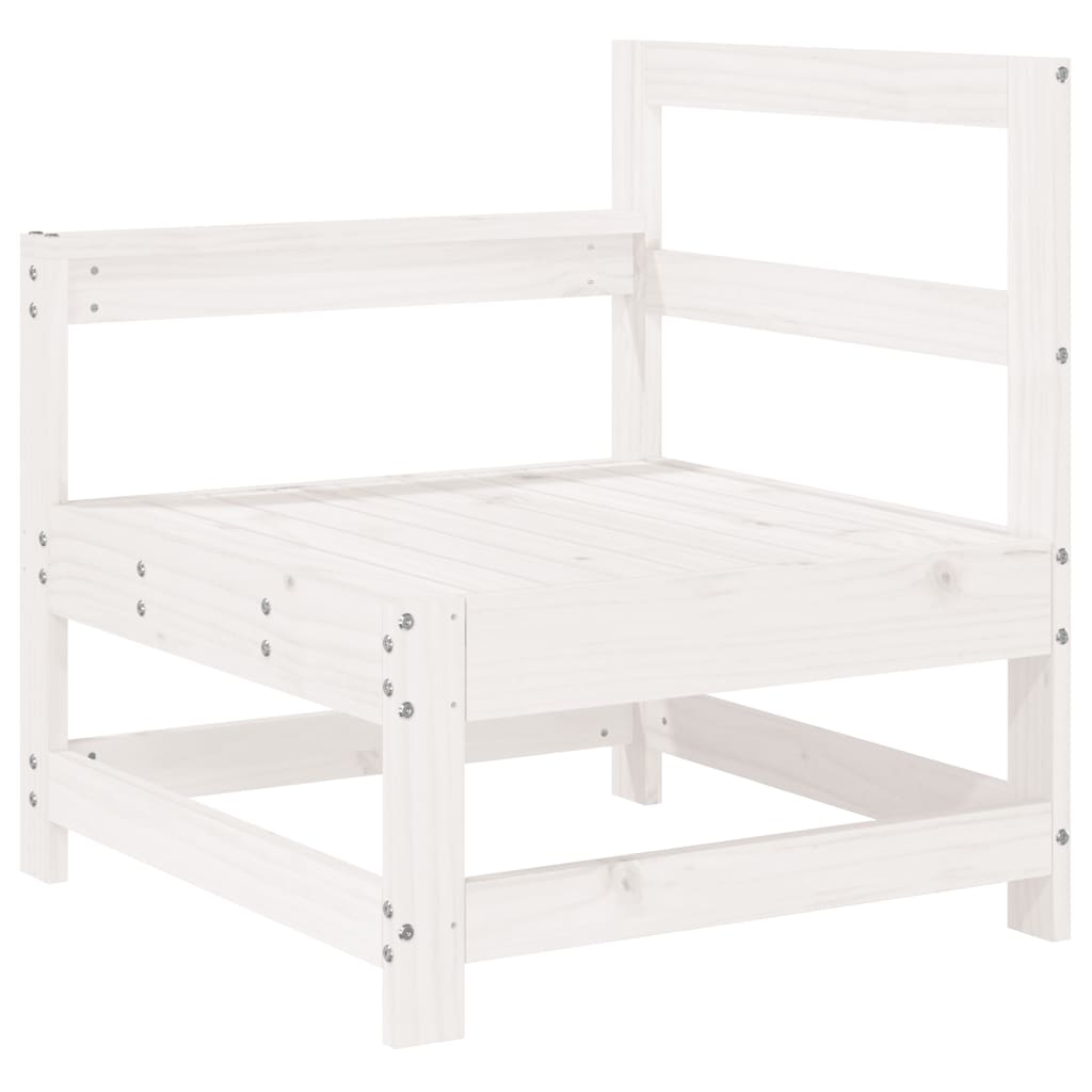 vidaXL Set mobilier relaxare de grădină 5 piese alb lemn masiv de pin vidaXL Set mobilier relaxare de grădină 5 piese alb lemn masiv de pin