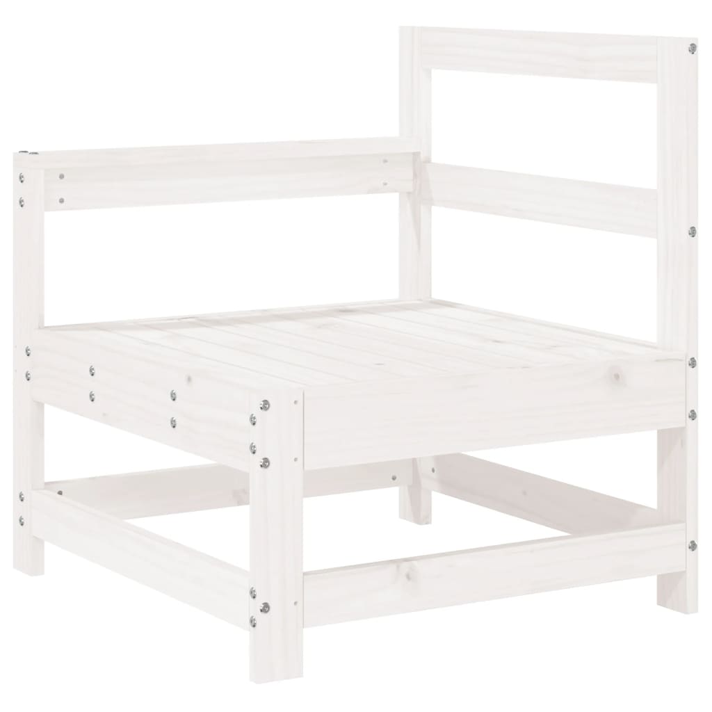 vidaXL Set mobilier relaxare de grădină 5 piese alb lemn masiv de pin vidaXL Set mobilier relaxare de grădină 5 piese alb lemn masiv de pin