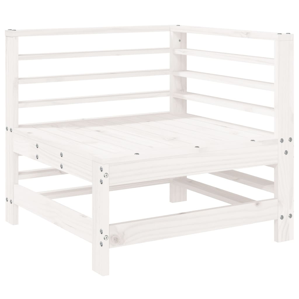 vidaXL Set mobilier de grădină, 6 piese, alb, lemn masiv pin vidaXL Set mobilier de grădină, 6 piese, alb, lemn masiv pin