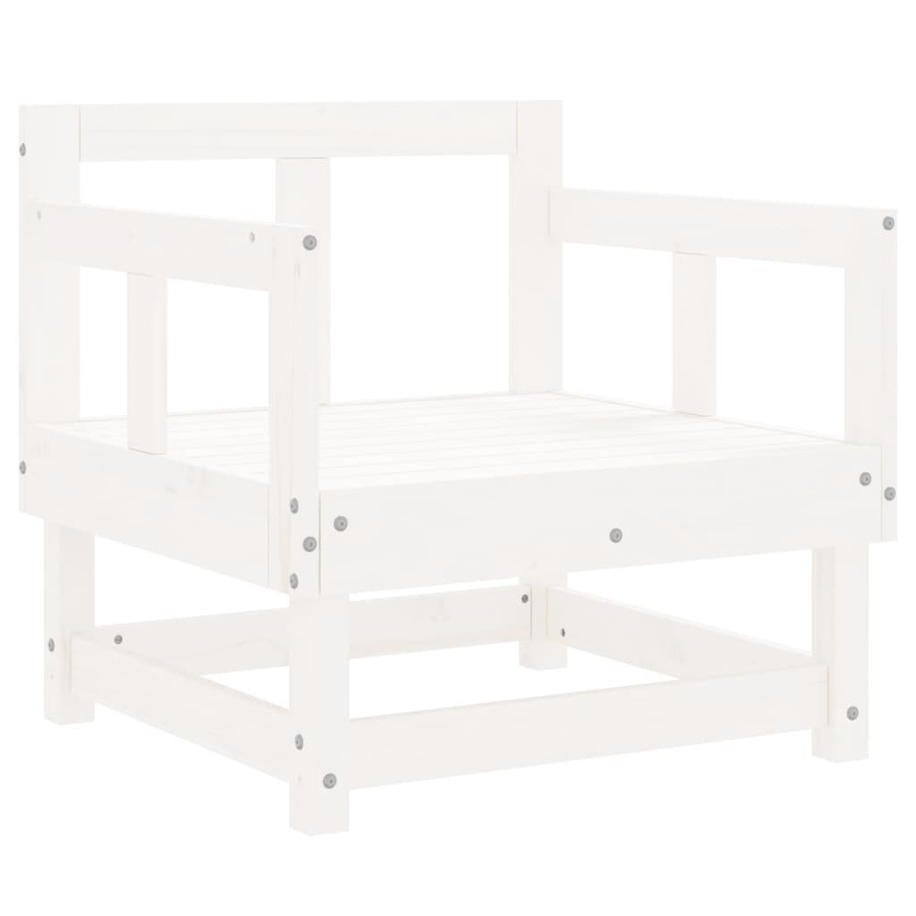 vidaXL Set mobilier relaxare grădină, 8 piese, alb, lemn masiv de pin vidaXL Set mobilier relaxare grădină, 8 piese, alb, lemn masiv de pin