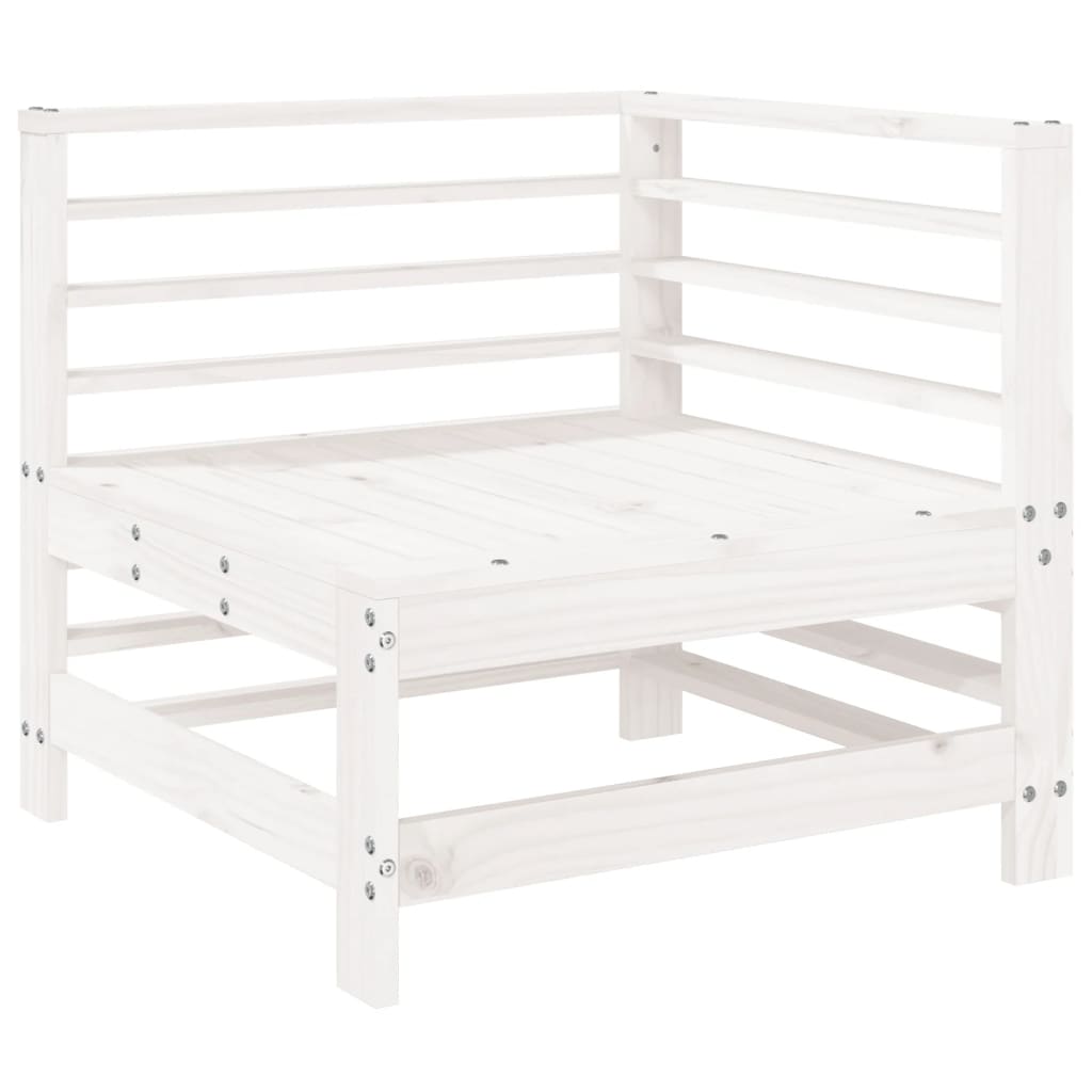 vidaXL Set mobilier de grădină, 6 piese, alb, lemn masiv pin vidaXL Set mobilier de grădină, 6 piese, alb, lemn masiv pin