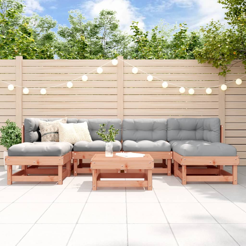 vidaXL Set mobilier de grădină, 7 piese, lemn masiv douglas