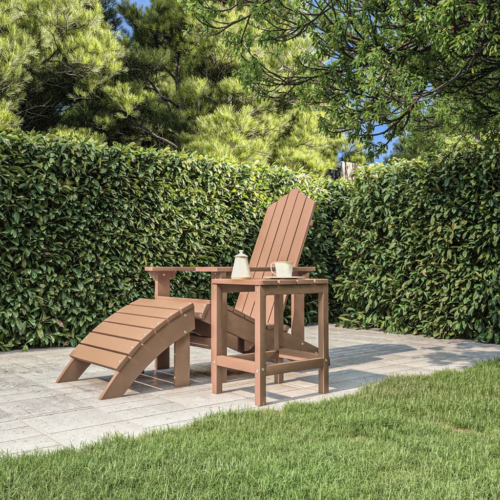 vidaXL Masă Adirondack de grădină, maro, 38x38x46 cm, HDPE vidaXL Masă Adirondack de grădină, maro, 38x38x46 cm, HDPE