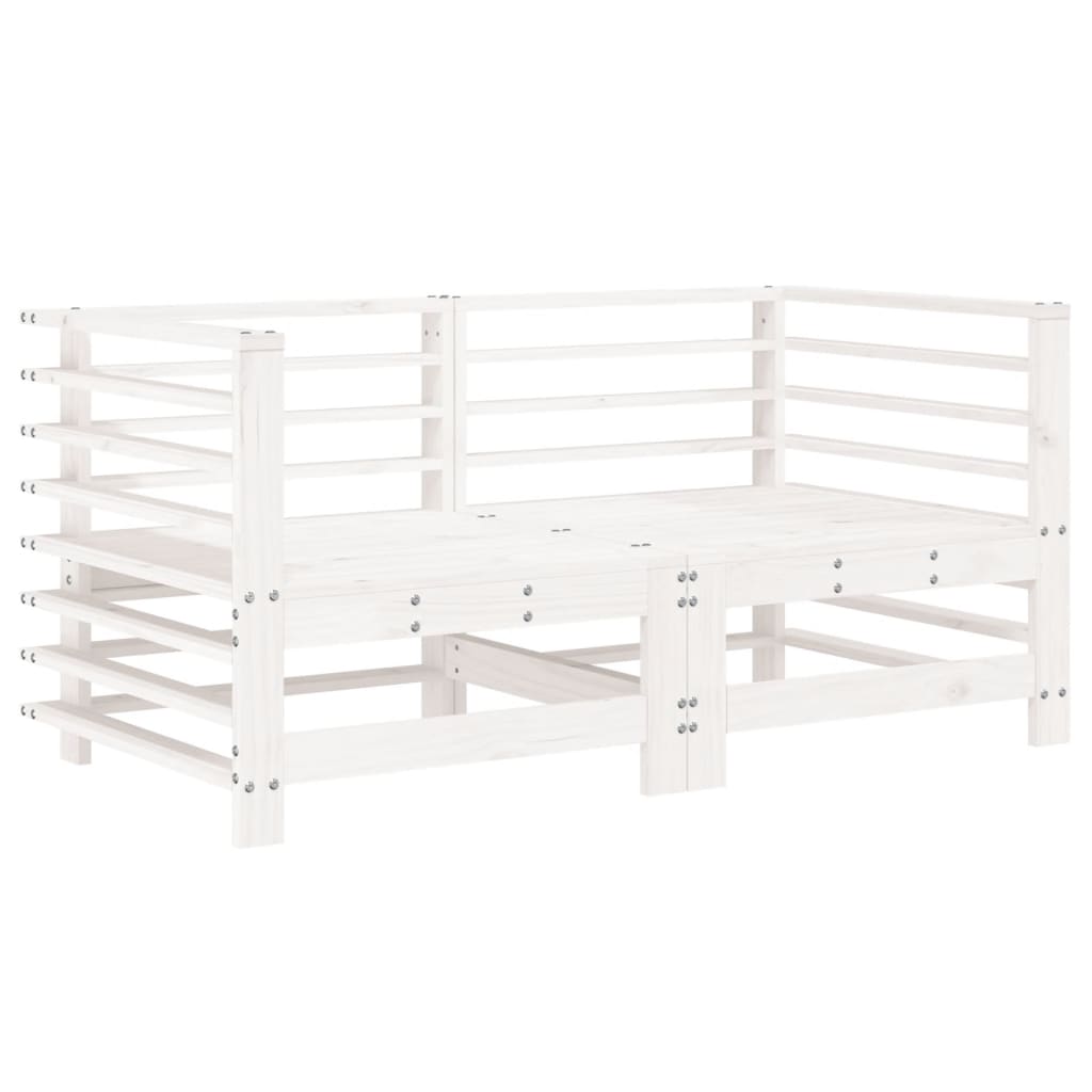 vidaXL Set mobilier de grădină, 6 piese, alb, lemn masiv pin vidaXL Set mobilier de grădină, 6 piese, alb, lemn masiv pin
