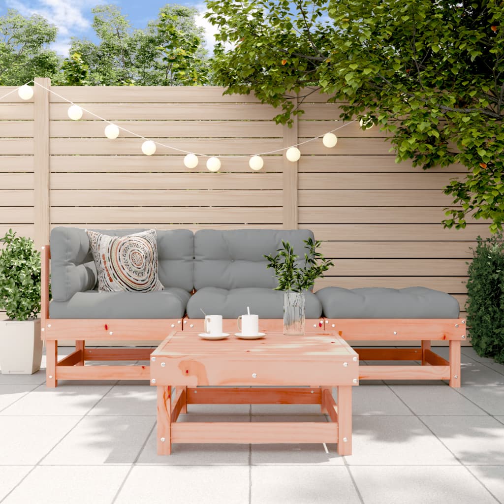 vidaXL Set mobilier relaxare grădină, 4 piese, lemn masiv Douglas vidaXL Set mobilier relaxare grădină, 4 piese, lemn masiv Douglas