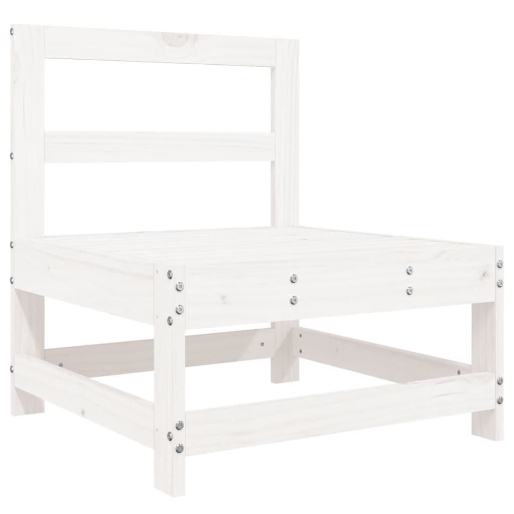 vidaXL Set mobilier relaxare de grădină, 4 piese, alb, lemn masiv pin vidaXL Set mobilier relaxare de grădină, 4 piese, alb, lemn masiv pin