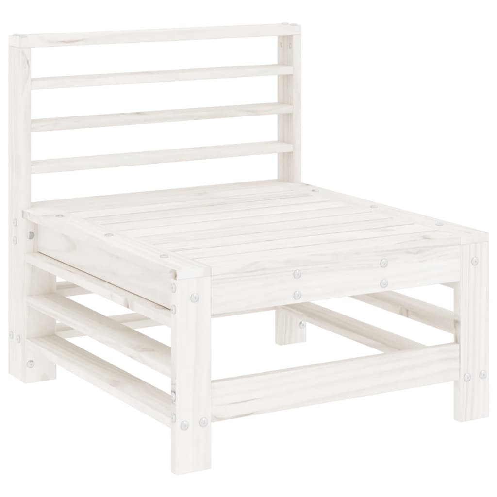 vidaXL Set mobilier relaxare de grădină, 4 piese, alb, lemn masiv pin vidaXL Set mobilier relaxare de grădină, 4 piese, alb, lemn masiv pin