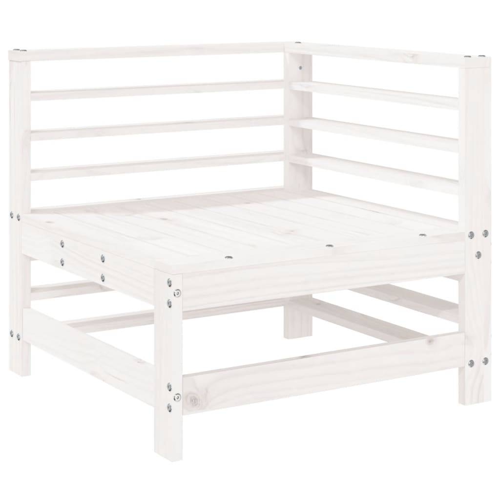 vidaXL Set mobilier relaxare de grădină, 4 piese, alb, lemn masiv pin vidaXL Set mobilier relaxare de grădină, 4 piese, alb, lemn masiv pin