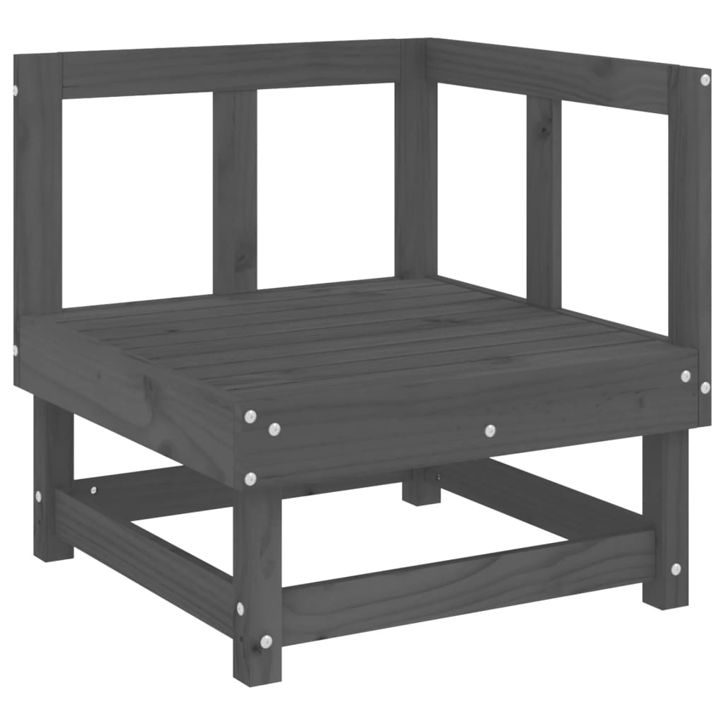 vidaXL Set mobilier relaxare de grădină 5 piese gri lemn masiv de pin vidaXL Set mobilier relaxare de grădină 5 piese gri lemn masiv de pin