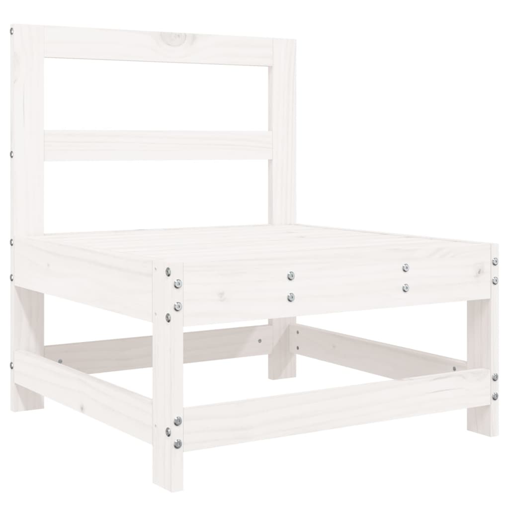 vidaXL Set mobilier relaxare de grădină 5 piese alb lemn masiv de pin vidaXL Set mobilier relaxare de grădină 5 piese alb lemn masiv de pin