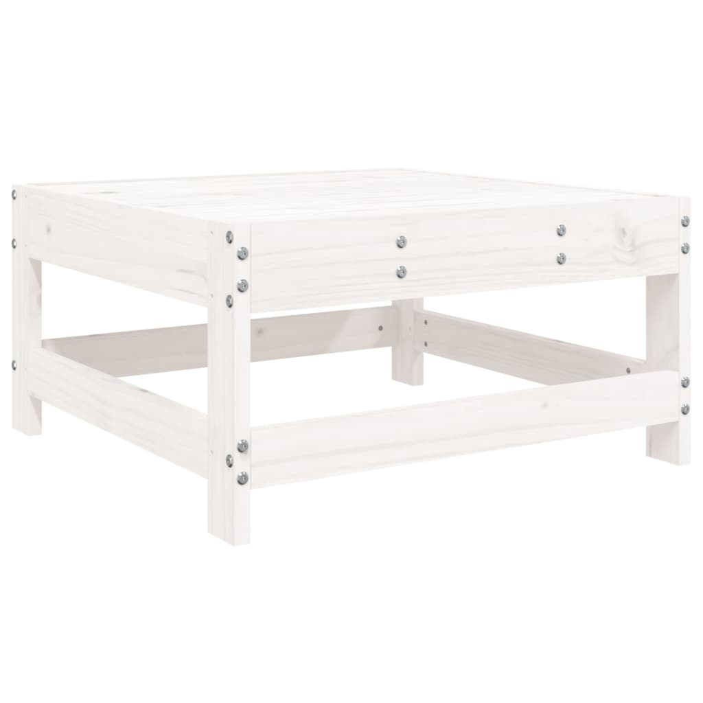 vidaXL Set mobilier relaxare de grădină 5 piese alb lemn masiv de pin vidaXL Set mobilier relaxare de grădină 5 piese alb lemn masiv de pin