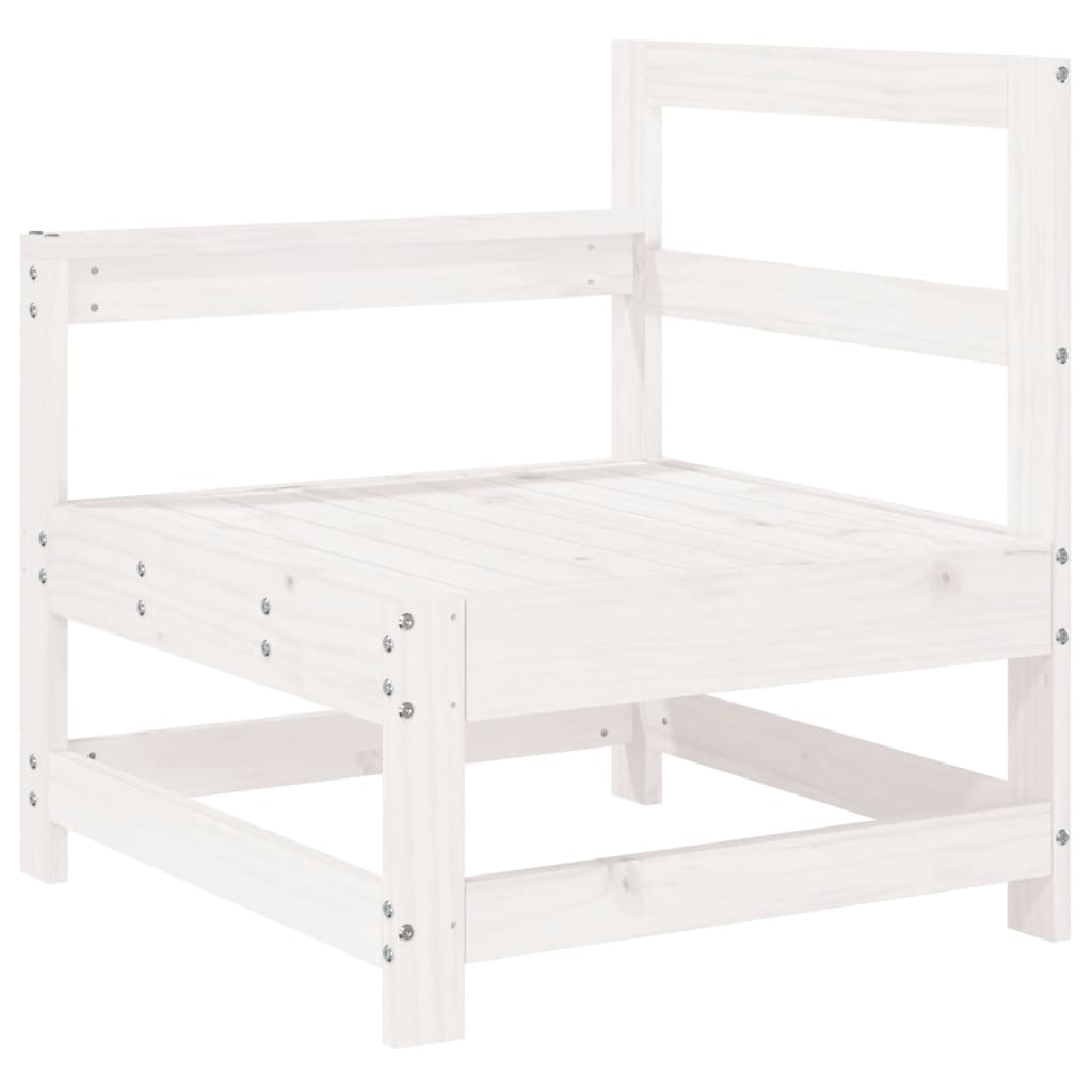 vidaXL Set mobilier relaxare de grădină 5 piese alb lemn masiv de pin vidaXL Set mobilier relaxare de grădină 5 piese alb lemn masiv de pin