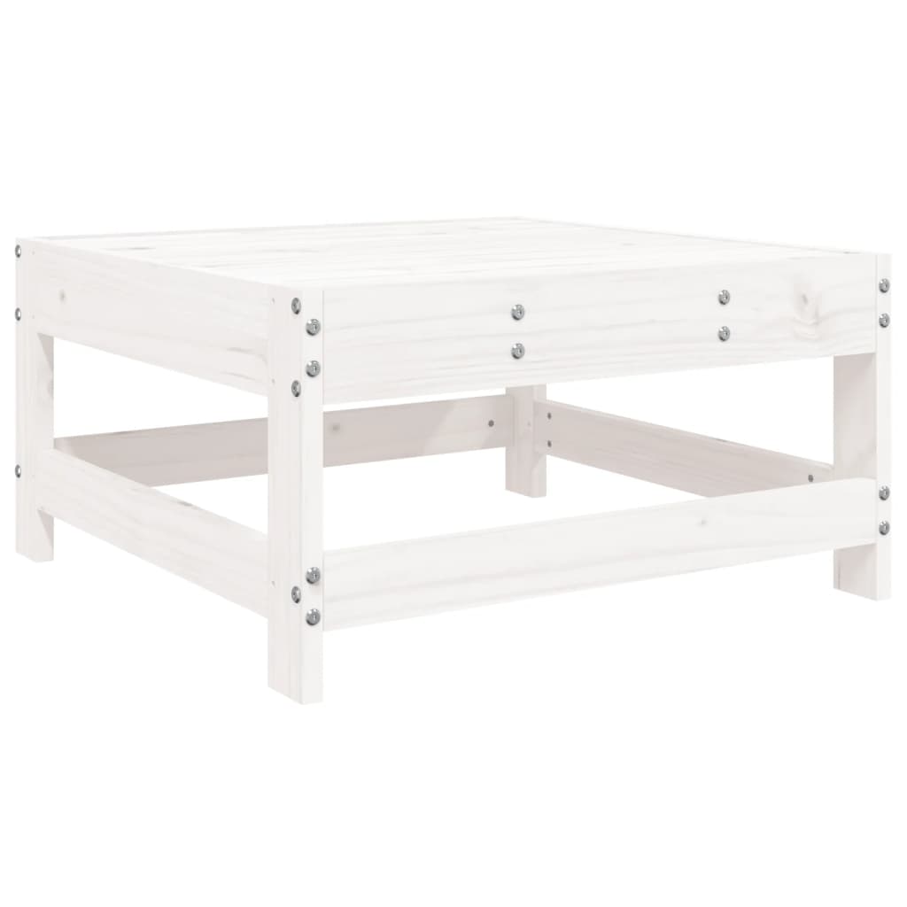 vidaXL Set mobilier relaxare de grădină 5 piese alb lemn masiv de pin vidaXL Set mobilier relaxare de grădină 5 piese alb lemn masiv de pin