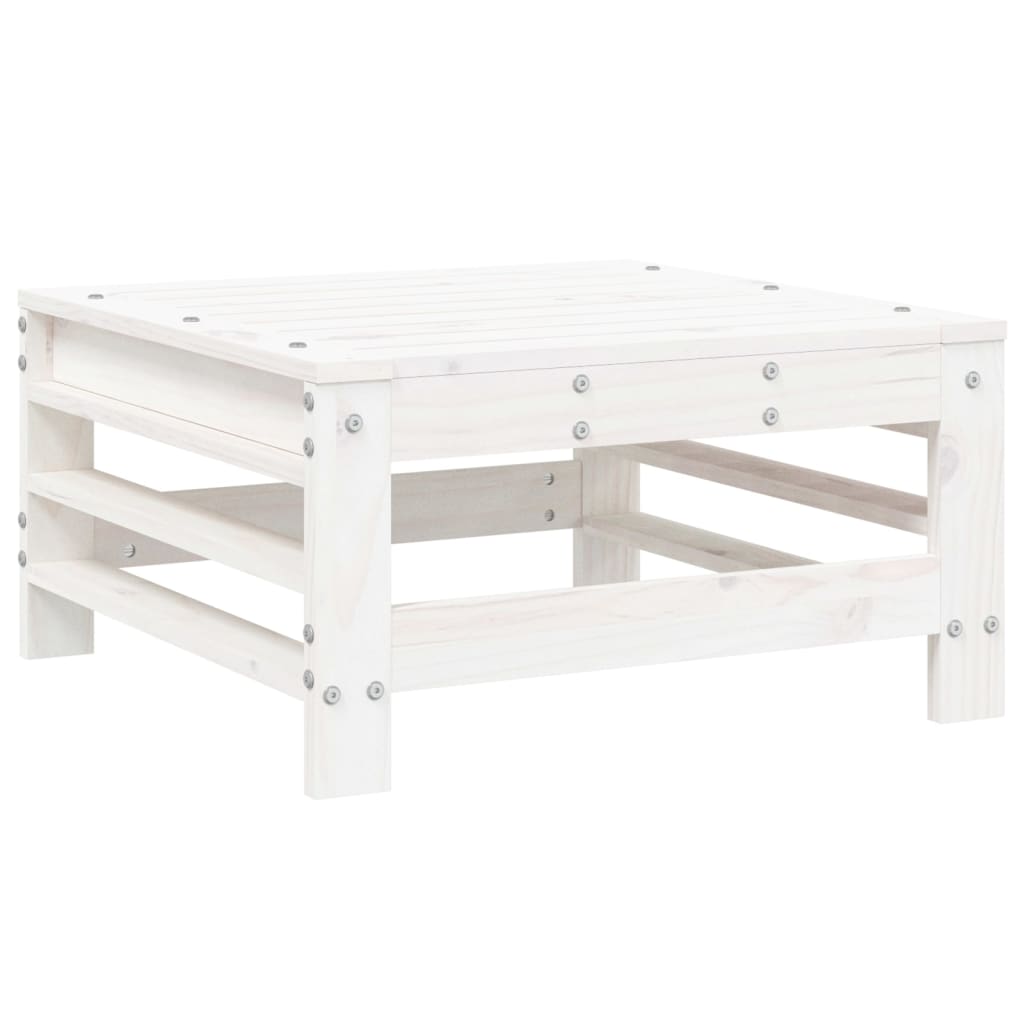 vidaXL Set mobilier relaxare de grădină 5 piese alb lemn masiv de pin vidaXL Set mobilier relaxare de grădină 5 piese alb lemn masiv de pin