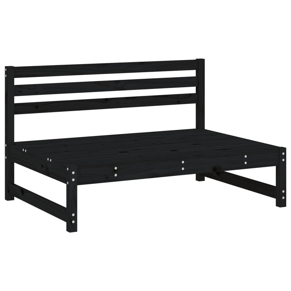 vidaXL Set mobilier relaxare de grădină 4 piese, negru, lemn masiv pin vidaXL Set mobilier relaxare de grădină 4 piese, negru, lemn masiv pin