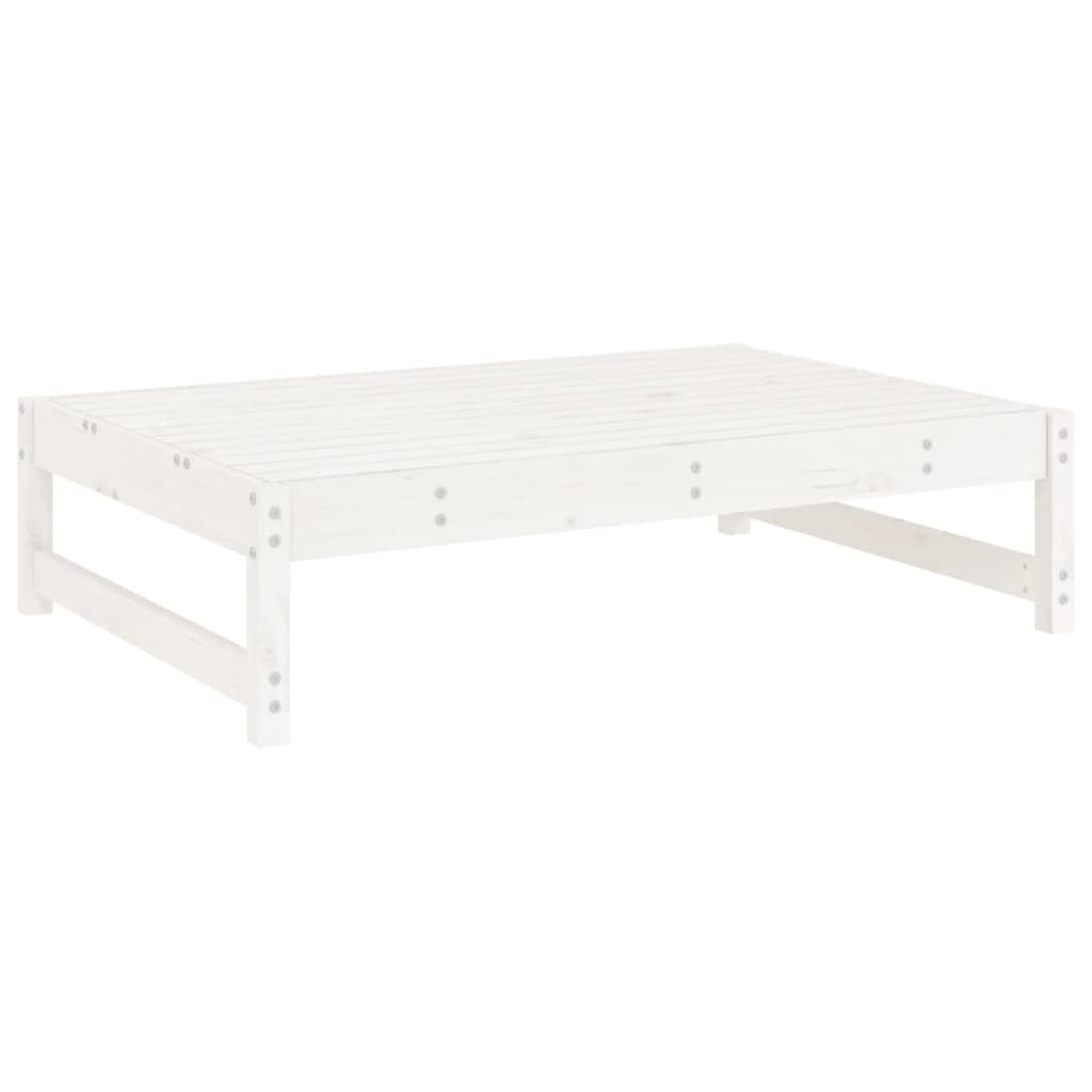 vidaXL Set mobilier relaxare de grădină 5 piese alb lemn masiv de pin vidaXL Set mobilier relaxare de grădină 5 piese alb lemn masiv de pin