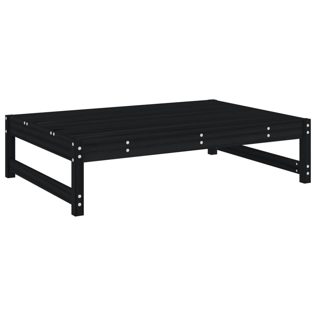 vidaXL Set Set mobilier relaxare grădină 5 piese negru lemn masiv pin