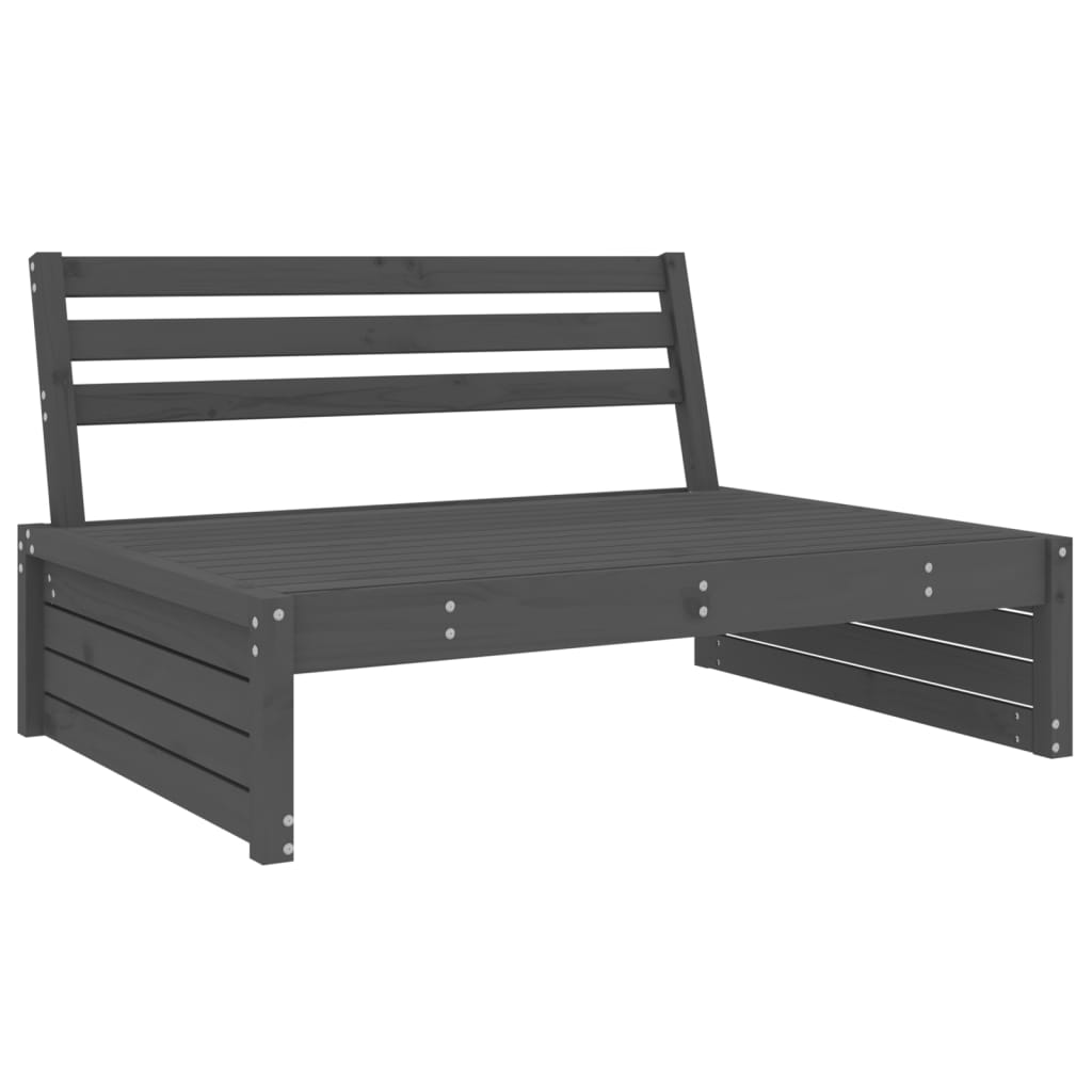 vidaXL Set mobilier relaxare grădină, 2 piese, gri, lemn masiv de pin vidaXL Set mobilier relaxare grădină, 2 piese, gri, lemn masiv de pin