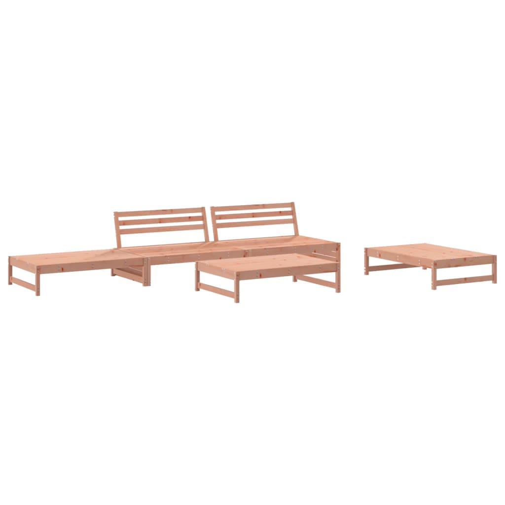 vidaXL Set mobilier relaxare de grădină, 5 piese, lemn masiv douglas